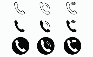 Modern phone icons signaling connection and communication, perfect for app design, website, and digital interface projects needing a clean aesthetic