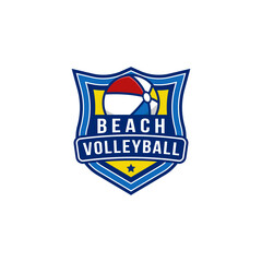 beach ball badge logo design