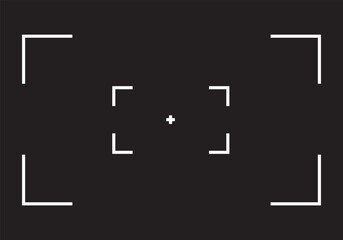  photo camera interface mockup with photo button, grid, focus and function icons