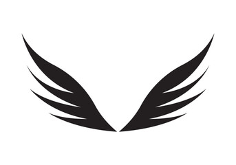 Wings icons set on transparent background. Angel wings icon vector set.