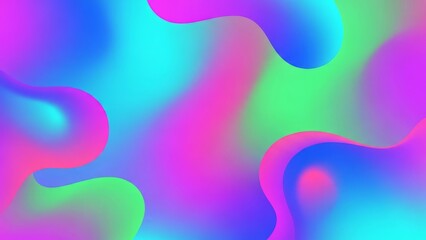 Colorful Fluid Gradient Abstract Background in Neon Pastel Tones