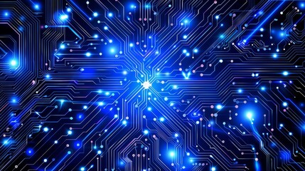 Innovative abstract design of cyber circuitry representing the future of digital space exploration