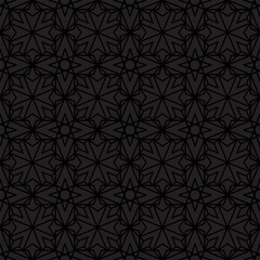 Fototapeta premium Modern dark geometric seamless pattern with bold polygon shapes and clean linear structure. Perfect for backgrounds, wallpapers, textiles, branding and contemporary design projects. 