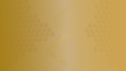 Golden Honeycomb Wave | Hexagonal Abstract Background with Flowing Ribbon (Vector AI)