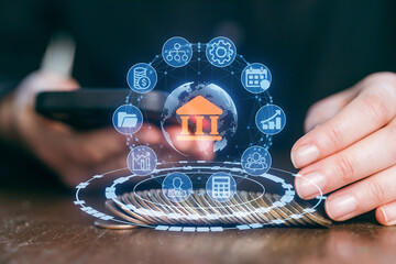 Digital banking services using mobile technology for financial management and transactions