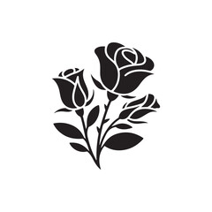 black rose vector illustration. vector eps 10