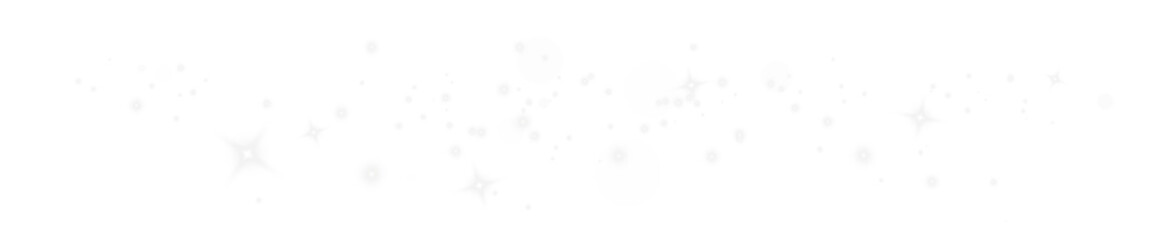White glitter dust particles shimmer, fantasy fairytale glow, magical bright glowing festive light effect.