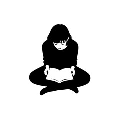 A calm silhouette of a girl reading representing the cozy study