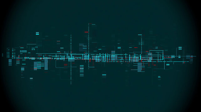 Futuristic Abstract Technology Background with Digital HUD Elements and Data Visualization for Innovation and Modern Design
