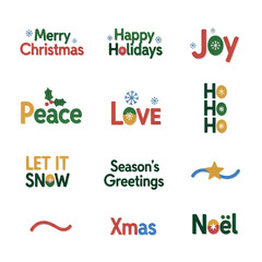 Festive Holiday Greetings Merry Christmas Happy Holidays and More.