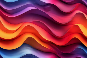 Obraz premium Vibrant seamless pattern with colorful waves in bold design