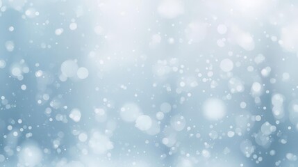 Abstract Winter Snowfall Background with Bokeh Lights.