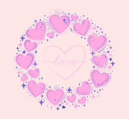 Heart Wreath -Love- Print