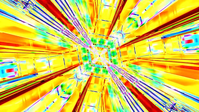 Colorful tunnel video loop creating a vibrant and dynamic motion background for a lively ambiance