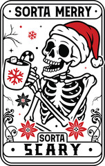 Christmas Skull SVG
