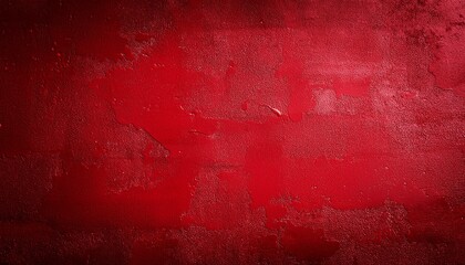 Red Grunge Cement Wall Textured Background