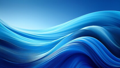 Abstract Blue Wave Background