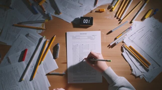 Intense Exam Preparation with 30+minute+timer Deadline and Study Pressure