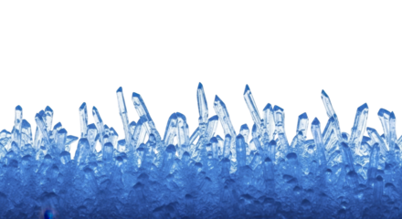  Blue crystalline ice formations on a transparent background, PNG image, PNG file