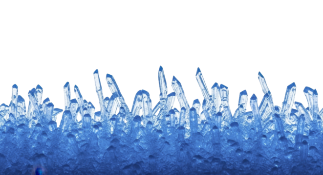  Blue crystalline ice formations on a transparent background, PNG image, PNG file