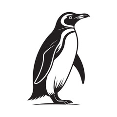 Obraz premium Penguin icon silhouette.