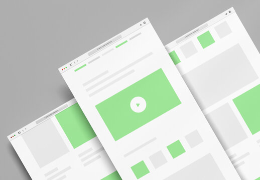Food Website Layout Design Wireframe Template
