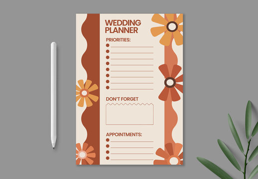 Floral Wedding Planner Template