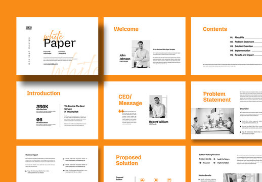 Minimal Business White Paper Template Layout