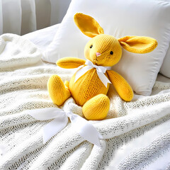 easter bunny with eggs