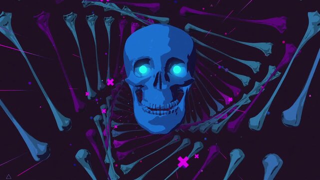 VJ Loop scull - use for vj screens and videobackground