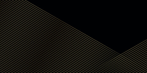 Black abstract background with luxurious and elegant gold lines. Premium background concept for covers, banners, brochures, presentations, and certificates. VOL. 3