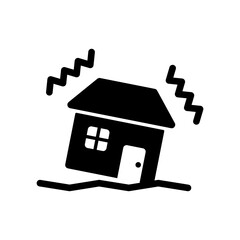家が地震で傾くアイコン © eto itosawa