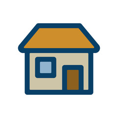 家の形をわかりやすく描いたアイコンイラスト