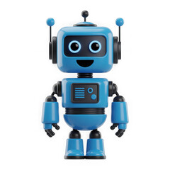 AI Joke - Funny Cheerful Robot, Illustration. isolated on transparent background