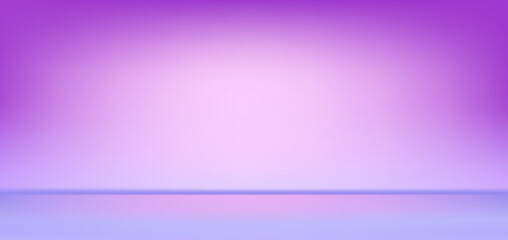 Abstract purple gradient podium background with minimal empty 3d studio backdrop and clean scene for product presentation mockup template.