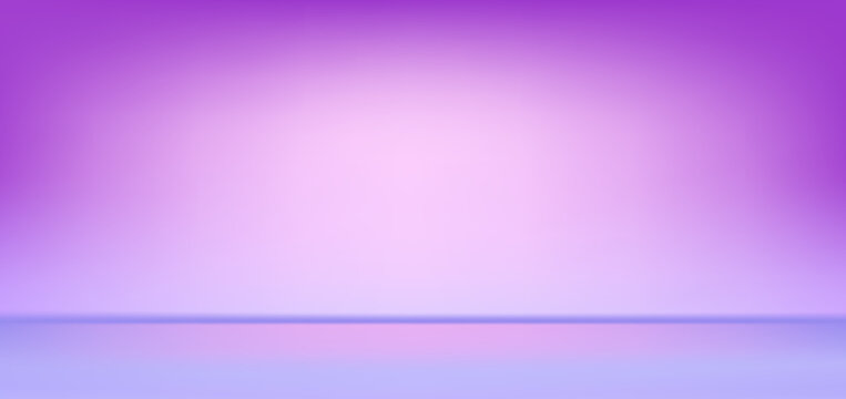 Abstract purple gradient podium background with minimal empty 3d studio backdrop and clean scene for product presentation mockup template.
