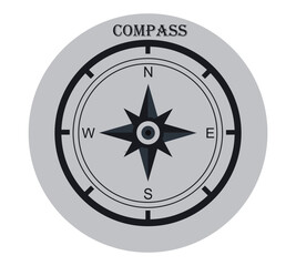 Compass flat icon. Vector illustration.