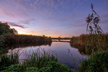 Linum lakes close to Fehrbellin, Brandenburg, Germany