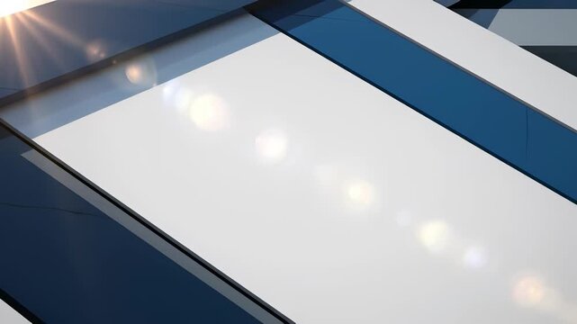 A striking building with geometric design and bold colors stands out against a brilliant blue sky, capturing the concept of growth, innovation, and limitless possibility, making it an ideal.