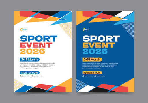 Sport event flyer design template