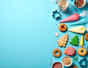 Sweet Creations: Festive treats and baking essentials beautifully arranged, inspiring culinary artistry and joyous celebrations.