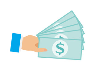 お金のイラスト　お札　ドル