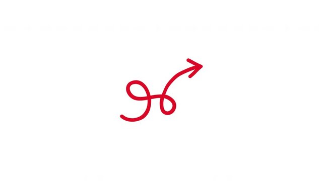 Twist Knot Arrow Direction Transparent Animation