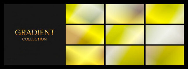 Fresh chartreuse GRADIENT COLLECTION, yellow and lime green, for energetic backgrounds and eco-friendly branding