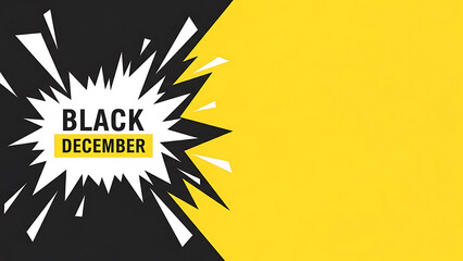 Obraz premium Explosive black december sale announcement with copy space
