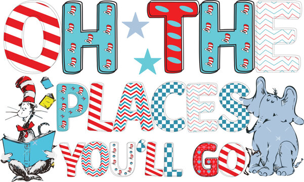 Oh the places youll go graduation celebration design