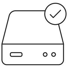 Hard drive icon, Data Storage Drive, Computer Hard Disk, Digital Memory Device, Backup Storage Unit, vector