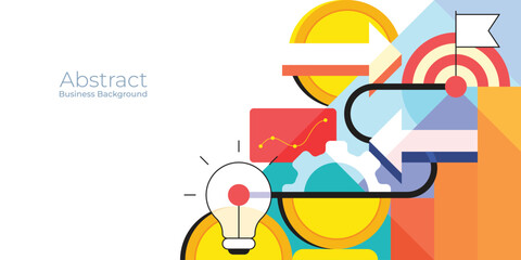 Abstract Business Financial Background, Digital Stock Market and Investment Growth concept