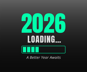 New Year 2026 Loading Progress Future Greeting