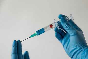 Virus Vaccine Symbol Isolated on a Clean White Background